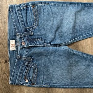 Rare Frankie B. leather pocket detail. A denim piece you can’t find. A denim Gem